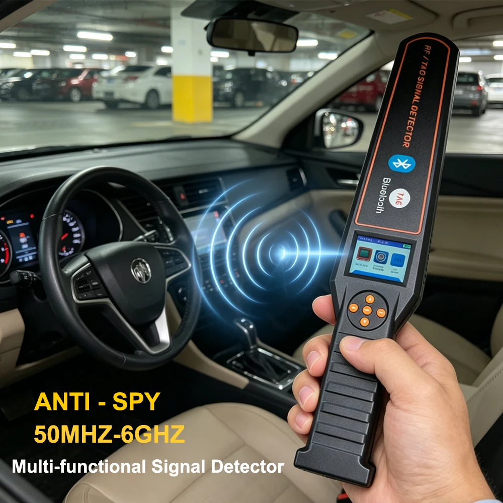 

Многофункциональный сканер для специализированных устройств безопасности: детектор сигналов 50 МГц-6 ГГц, обнаружение сигналов RF/TAG, Bluetooth, Wi-Fi, GPS, камер.