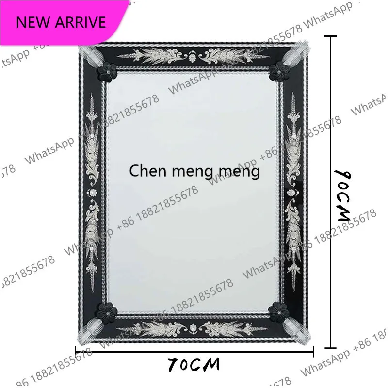 M183 Venice mirror restaurant makeup mirror light luxury custom wall hanging decorative mirror wall living room oval