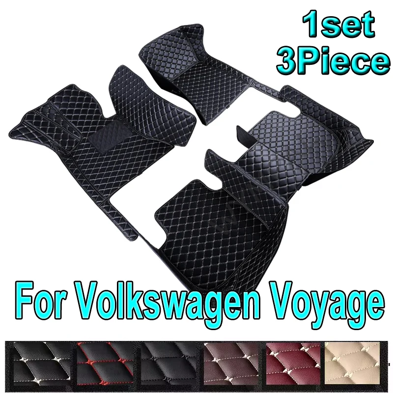 Custom Automotive Car Floor Mats For vw Volkswagen Voyage 2013 2014 2015 Auto Luxury Leather Men Women Car Mats Full Coverage