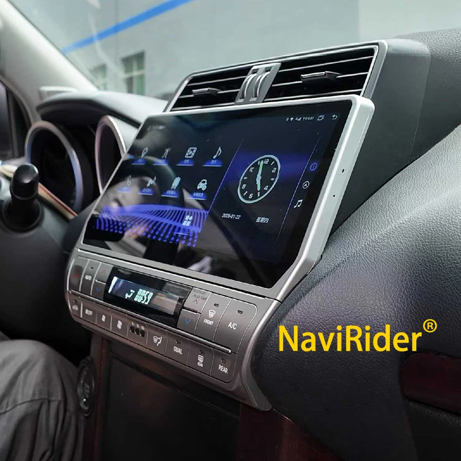 

12.3" CarPlay Android GPS Navigation Multimedia Player 4G WiFi DSP Stereo Car Radio For Toyota Land Cruiser Prado 150 2018-2023