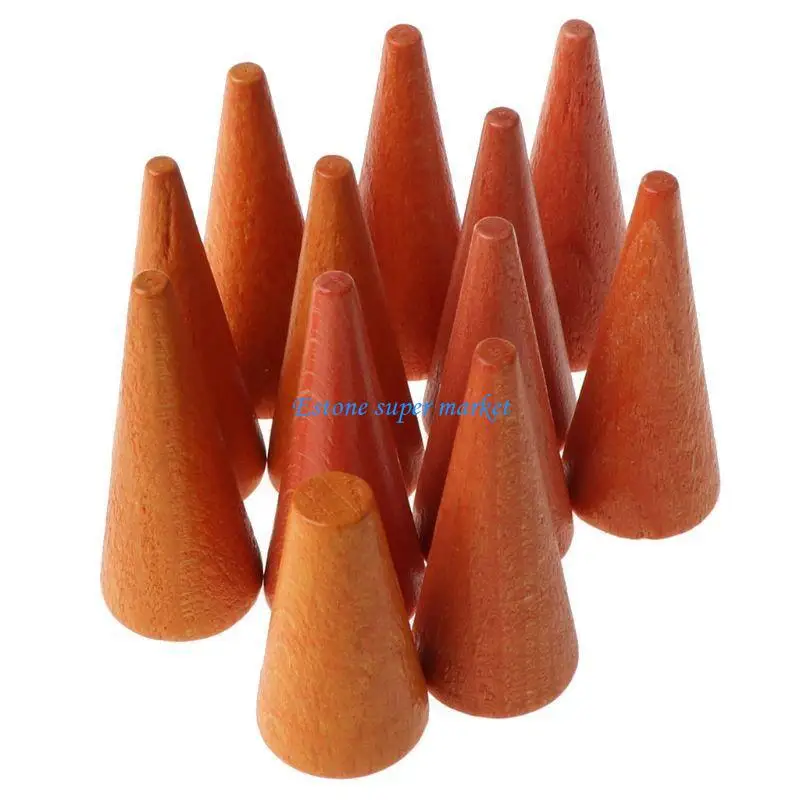 090B 324 pezzi per bambini giocattoli in legno arcobaleno blocco parti sciolte funghi coni building block