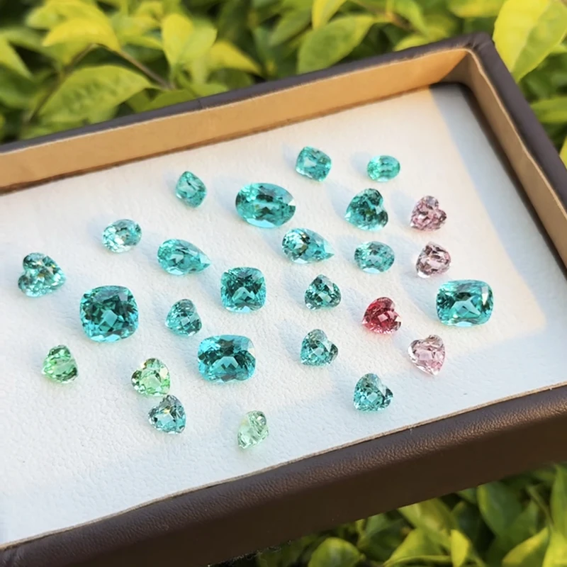 

Новый изумрудный/овальный огранки, выращенный в лаборатории драгоценный камень Параиба, неоновый синий синтетический турмалин, свободные драгоценные камни с сертификатом AGL