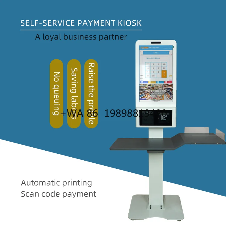

21.5 Inch Android/Windows OS Self-Service Payment Kiosk Machine Hotel Supermarket POS Vending Kiosk