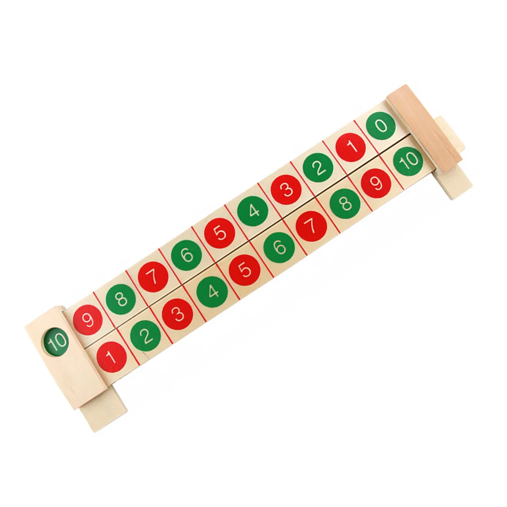 

1pc Math Arithmetic Ruler Wooden Addition Subtract Learning Tool For Kids Children Teaching Aid Slide Ruler Educational Number