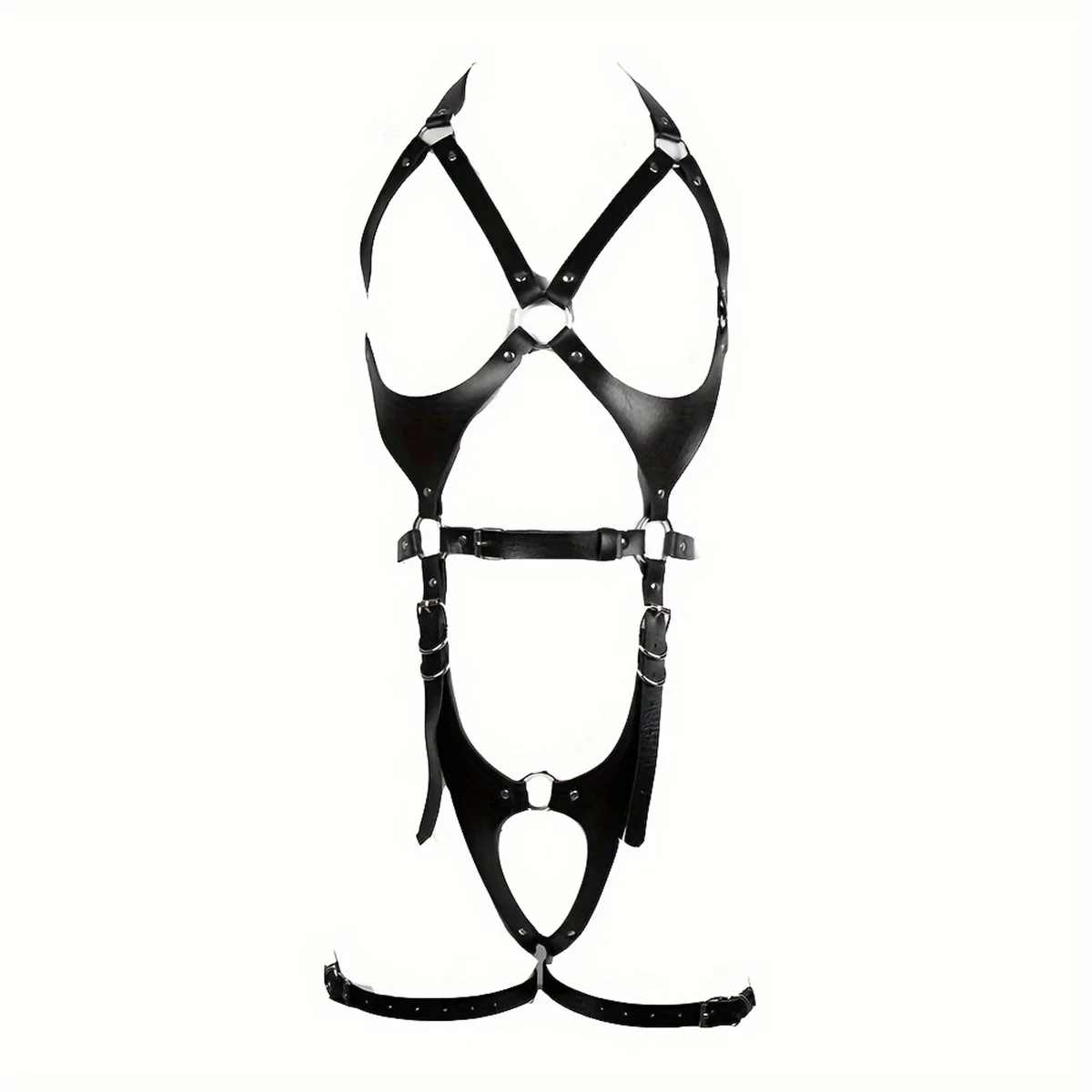 Ensemble de Lingerie Sexy SFP en Cuir pour Adulte, Sous-Vêtements Féminins, Bondage, 18 Bretelles, Soutien-Gorge, Jambe, Porte-Jarretelles 7.0