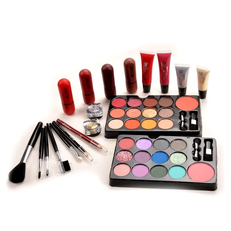 Kerstcadeau Private Label Lady Full Chinese Make-Up Tafelset Met Ijdelheid Tas Cadeauset Make-Up Set Cosmetisch Compleet