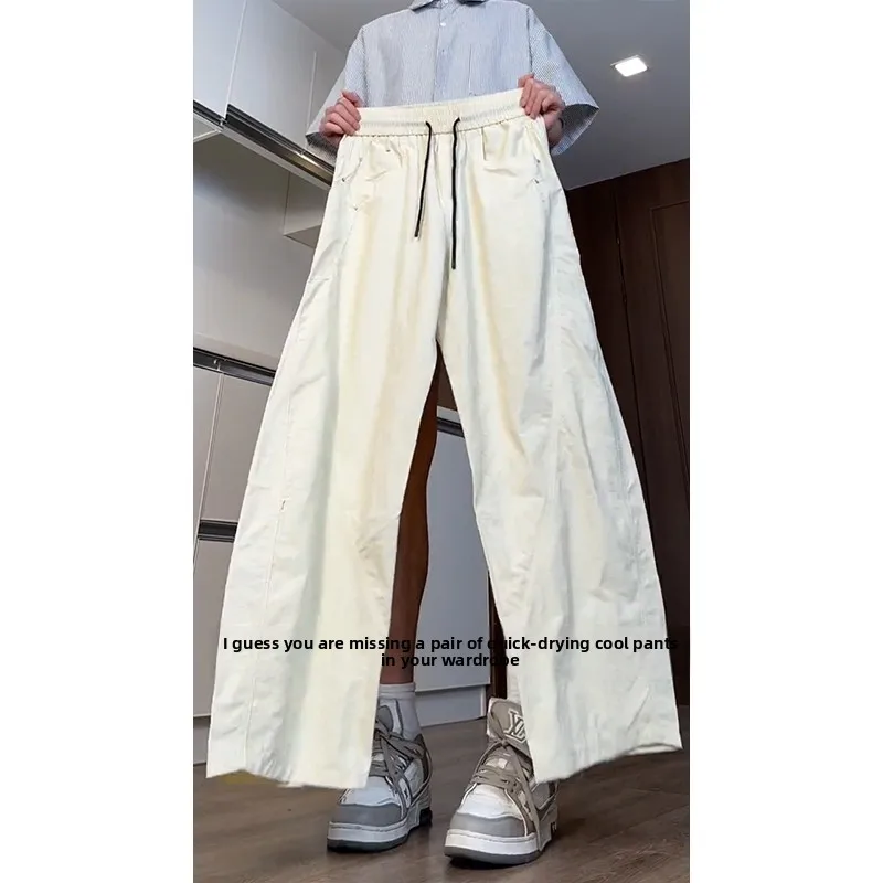 

Qui Dry Летние тонкие мужские брюки для спецодежды Американский дизайн прямых ног Утягивающие брюки десантника Дышащие повседневные брюки свободного покроя...