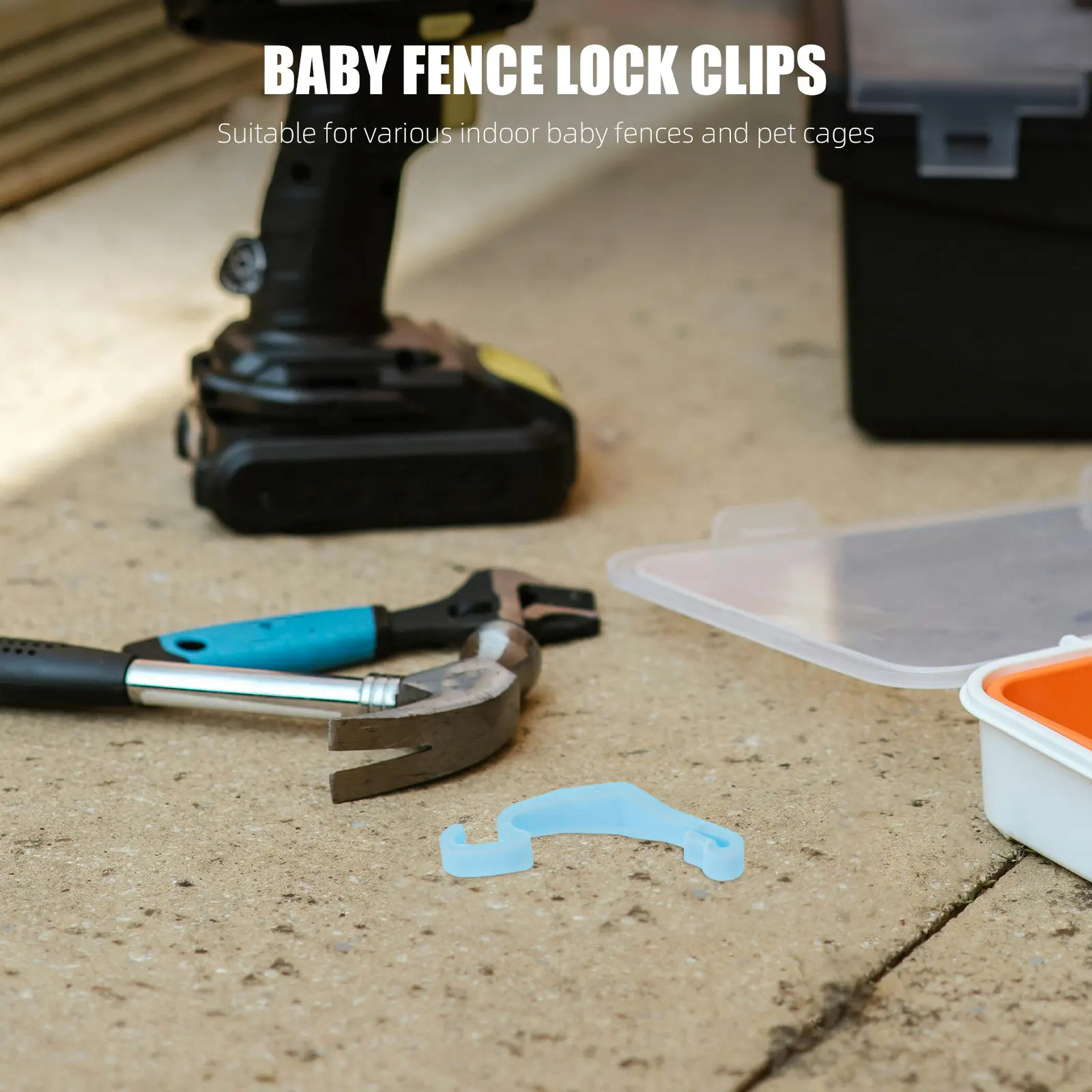 

20Pcs Baby Fence Side Fixing Clips Plastic Lock Buckles for Baby Playpen Indoor Fence Cage Secure Accessories Rabbit Cage Clips