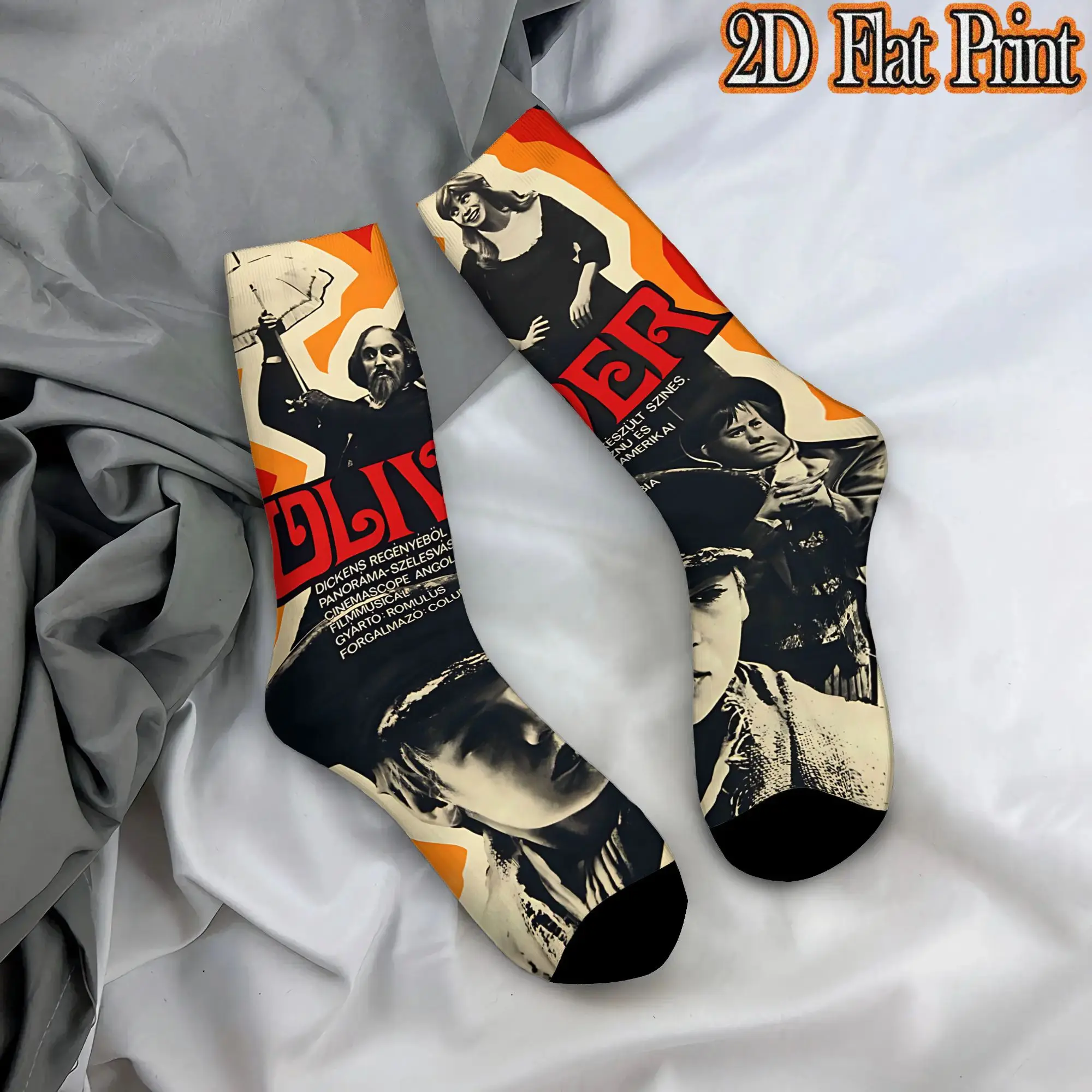 Oliver Tree Vintage  Hip Hop Novelty Seamless Mid-calf Winter Sock Sports Socks