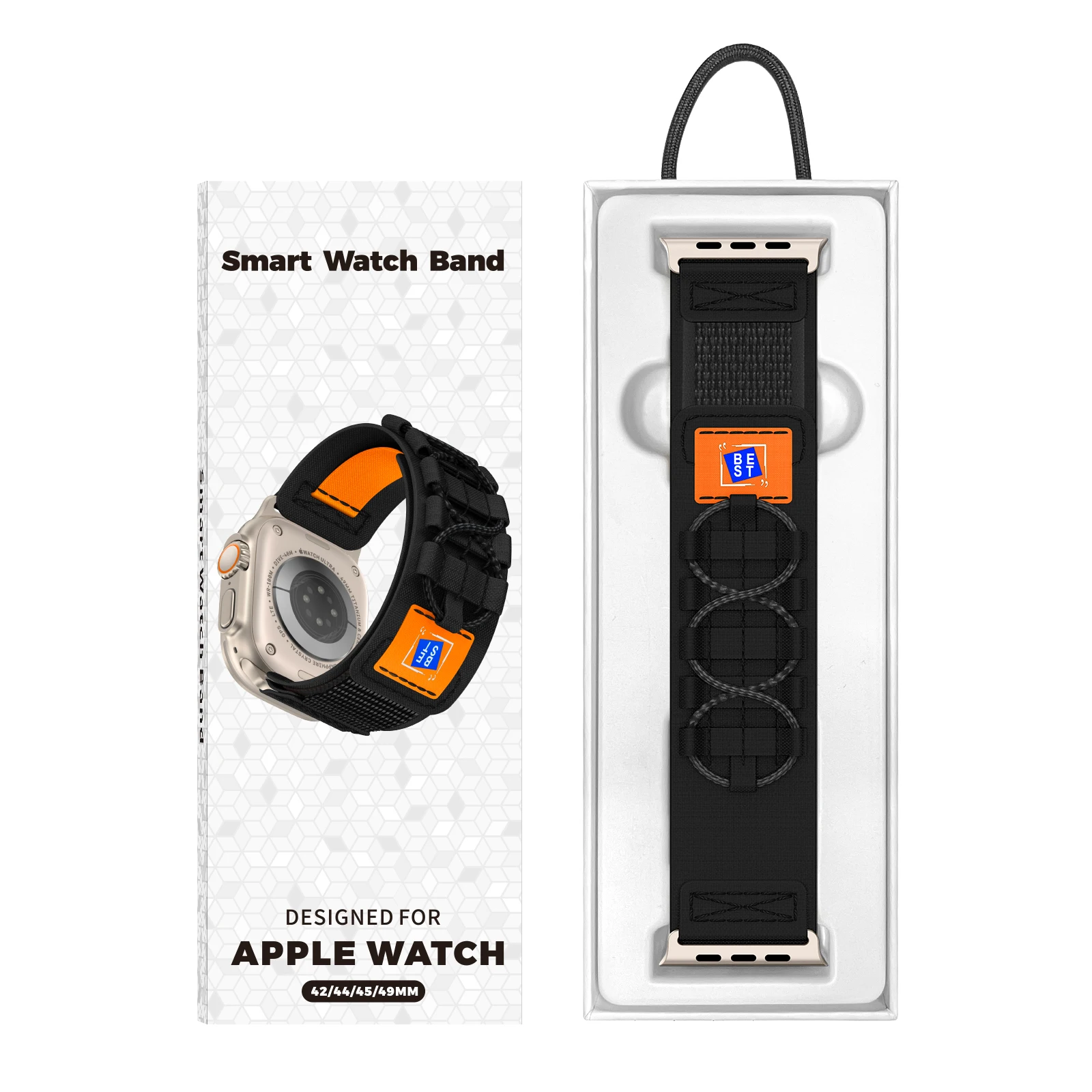 Braided Strap for Apple Watch Ultra 2 band 49mm 44mm 45mm 40mm 41mm 42mm 44 mm bracelet correa iwatch series 9 8 7 6 5 4 3 se