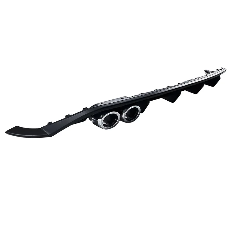 For Volkswagen VW POLO MK6 2019 Rear Bumper Diffuser Splitters Bodykit Matt Glossy Black Carbon Color PP Plastic Accessories