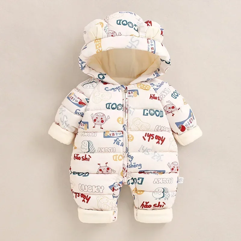 Baby Girl Clothes Jumpsuit New Newborn Clothes Bag Plus Velvet and Thickening Hoodies Outdoor Outfit Space Suit 5-day Shipping