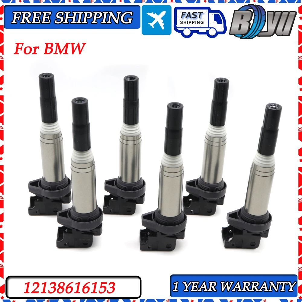 

For BMW X1 X2 X3 X4 X5 X6 Z3 Z4 Z8 328I 528I 528I 528XI 530I NEW Car Ignition Coils 6PCS 12138616153 12137594596