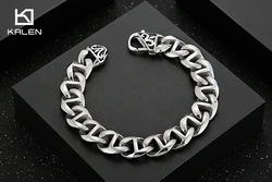 Retro Polished Men‘s Bracelet Stainless Steel Male And Female Personality Hipster Nightclub Jewelry Accessories
