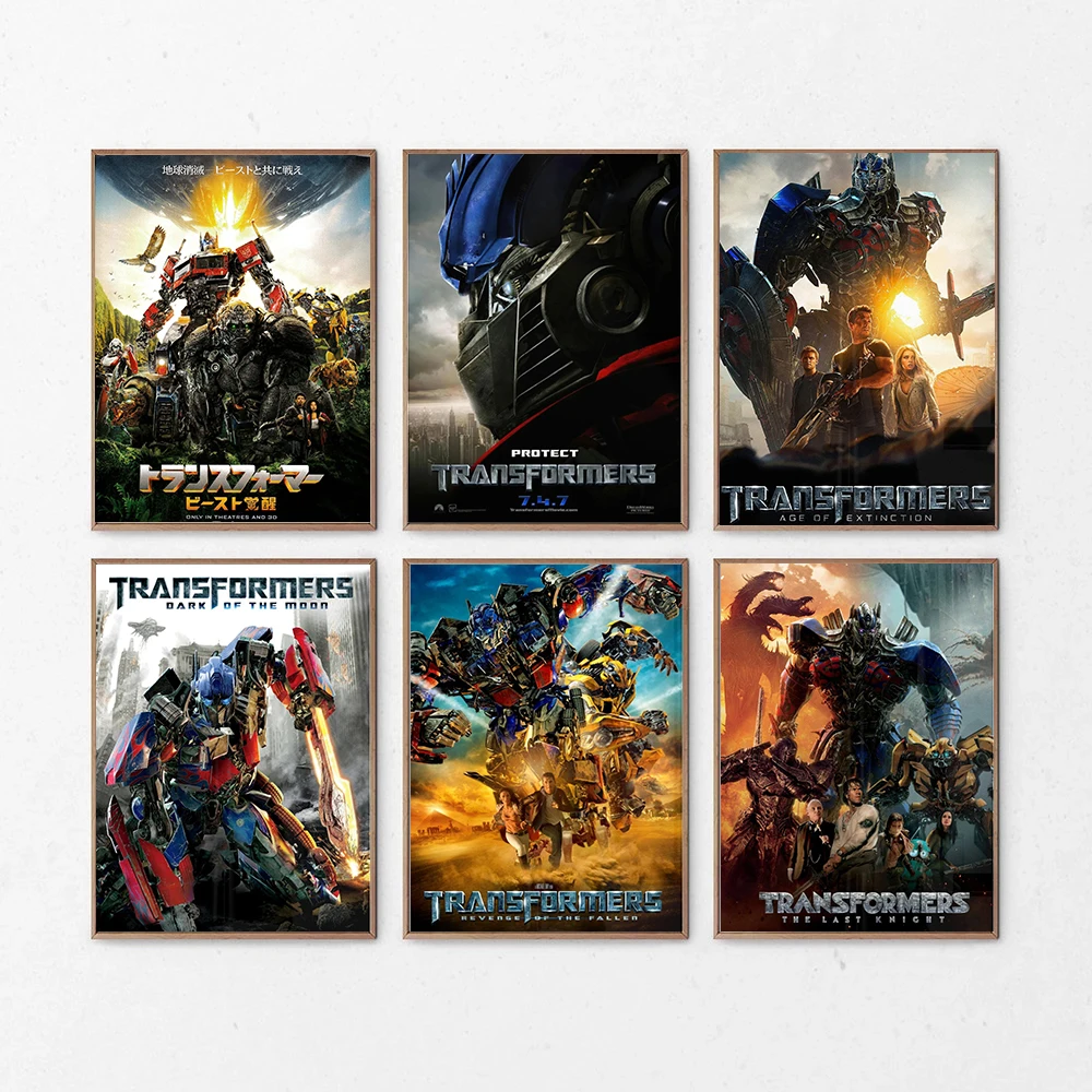 Transformers de película moderna clásica, carteles artísticos impresos en lienzo, decoración para dormitorio, oficina, sala de estar, paisaje de movimiento, decoración de gimnasio