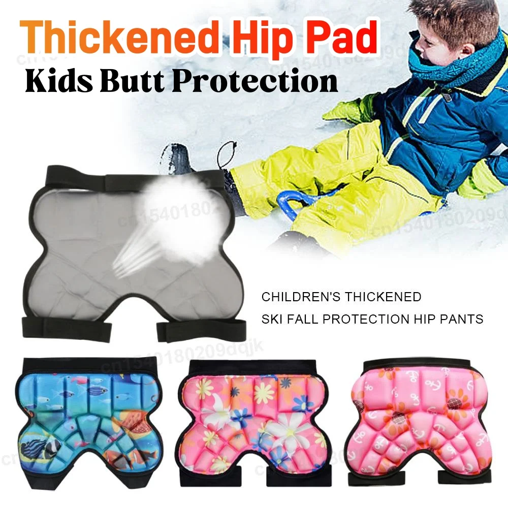 Kids Shorts Skate Butt Pad Breathable 3D Padded Hip Protective Short Shock Absorbing Adjustable for Most Sports Roller Skating