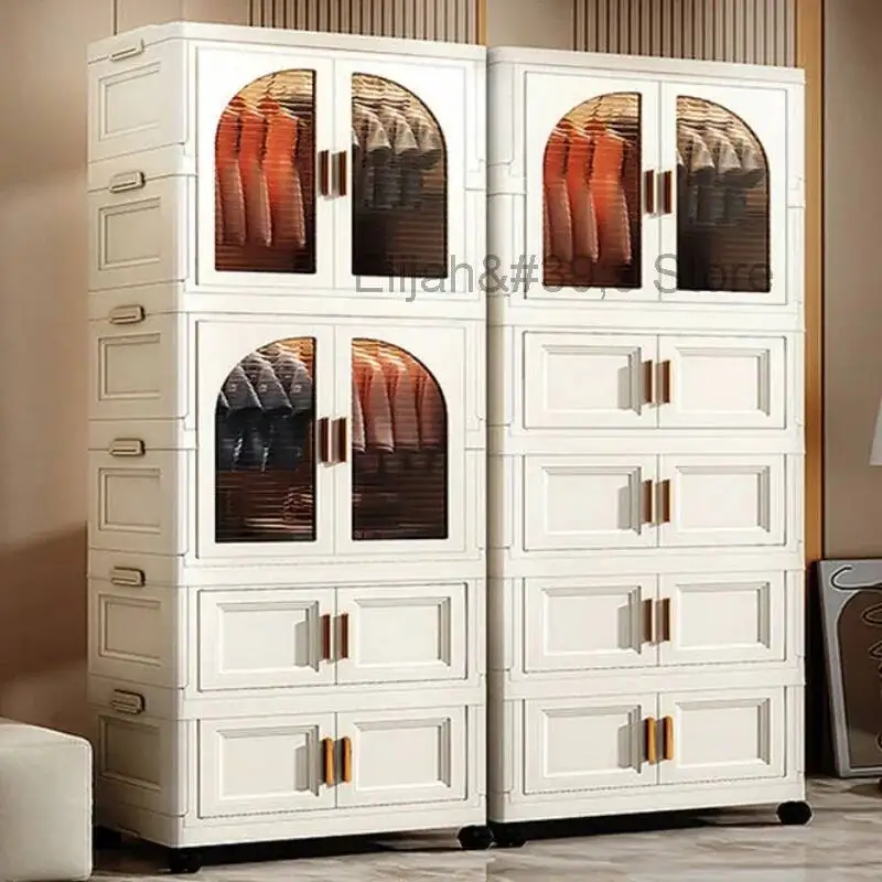 

Portable Organizer Children Wardrobes Storage Cabinet Room Mobile Children Wardrobes Bedroom Placard Enfant Furniture MR50CW