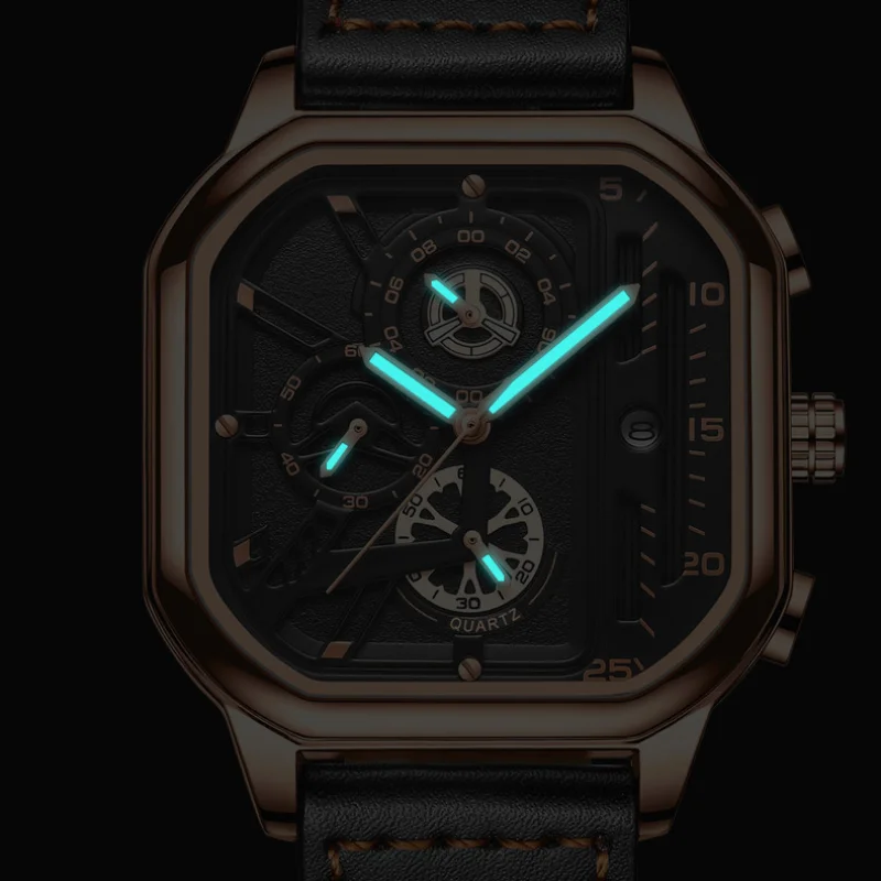 كرونوغراف أصلي تاريخ الأعمال أعلى علامة تجارية فاخرة ساعة كوارتز الرجال الفولاذ المقاوم للصدأ للماء ساعة اليد ريلوجيو ماسيكيرينو