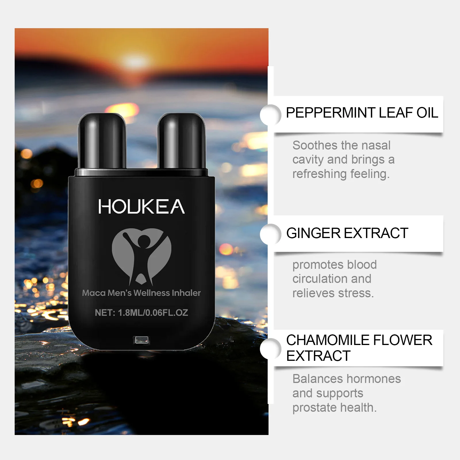 ﻿Double Hole Nasal Inhaler Male Enhancing Supplement Relieve Fatigue Stress enhance Energy Stamina Balance Hormone Maca Booster