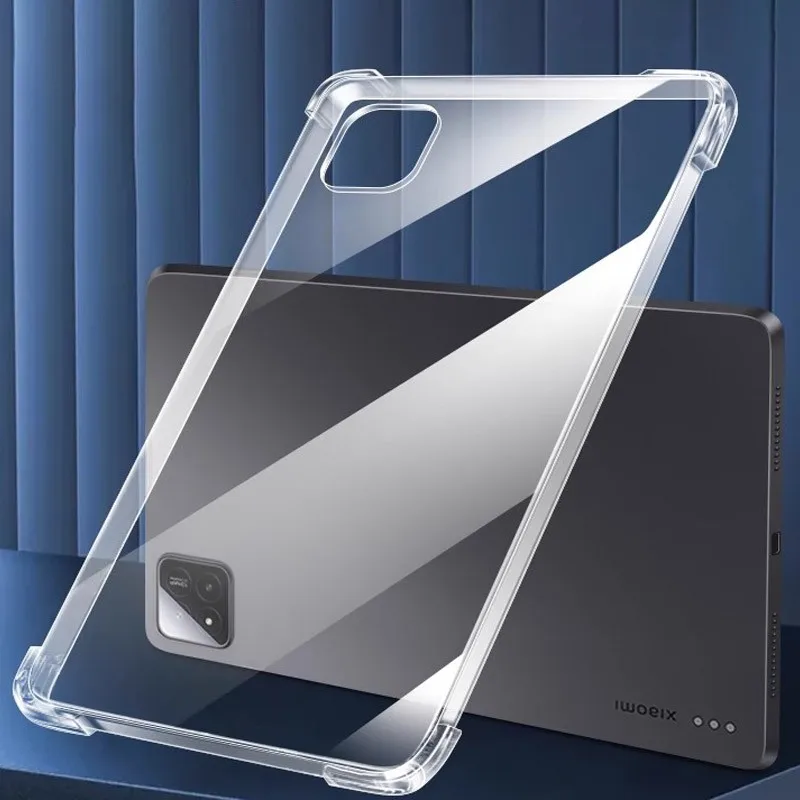 

Transparent For Xiaomi Poco Pad X1 11.2"202 Clear Shockproof Air-bag Silicone TPU Case for Xiaomi Pad 8 7 Pro 11.2inch Cover