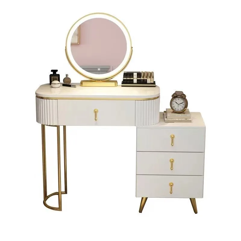 

Dresser bedroom modern simple small apartment Nordic light luxury makeup table storage cabinet integrated