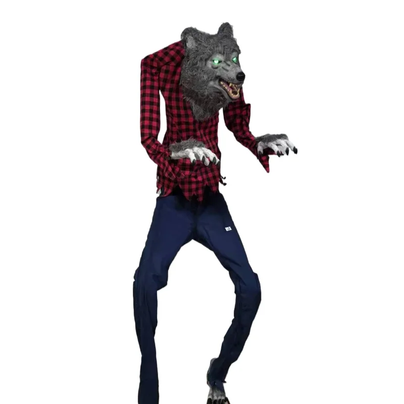 

New plaid clothes werewolf halloween horror room props bar haunted house trick decoration
