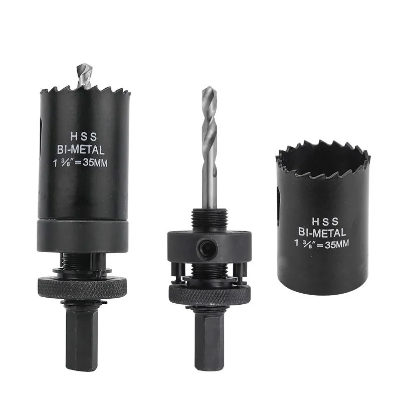 CMCP Bi-metal Hole Saw 35 40 53 60 70mm HSS Core Drill Bit for Wood Metal Hole Saw Cutter Carbide Tipped Hole Drilling Tool