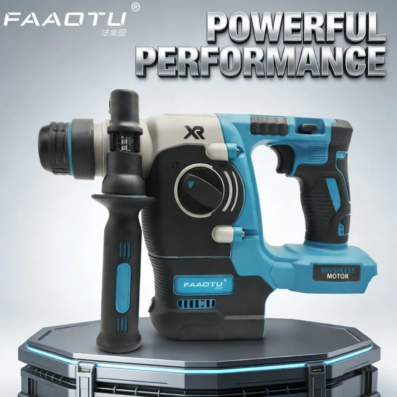 

FAAOTU 273Brushless Cordless Rotary Hammer Budget-Friendly for Concrete/Wood/Stone Drilling & Chiseling Suitable for MT battery