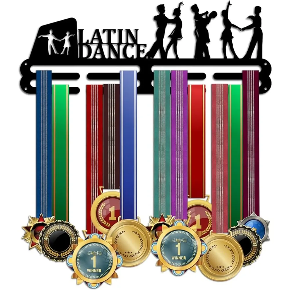 Medal Holder Latin Medal Hanger Display 3 Lines Medal Hanger Sport Award Ribbon Cheer Rack Wall Mount Iron Frame for Over 50