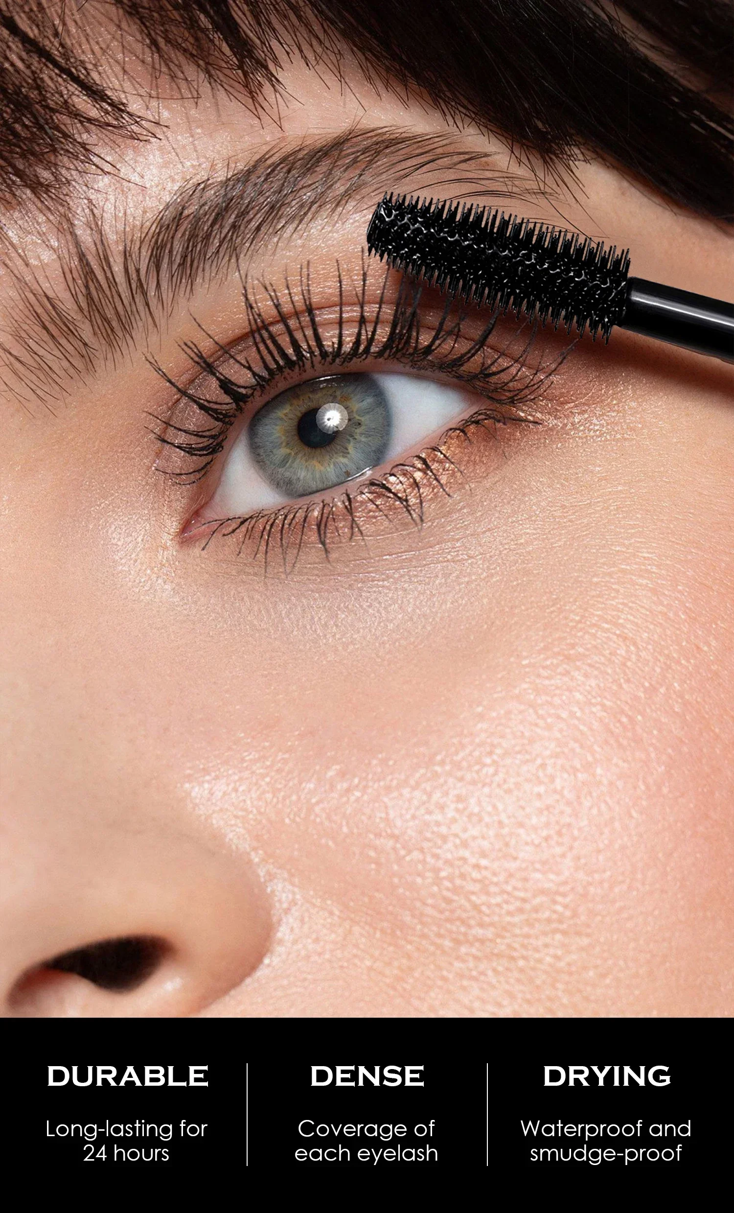 FUESSEN 9D Volume Mascara Set 2pcs Intense Black Waterproof Long-Lasting Thick Full Lash Effect Ideal Mother's Day Gift for Best