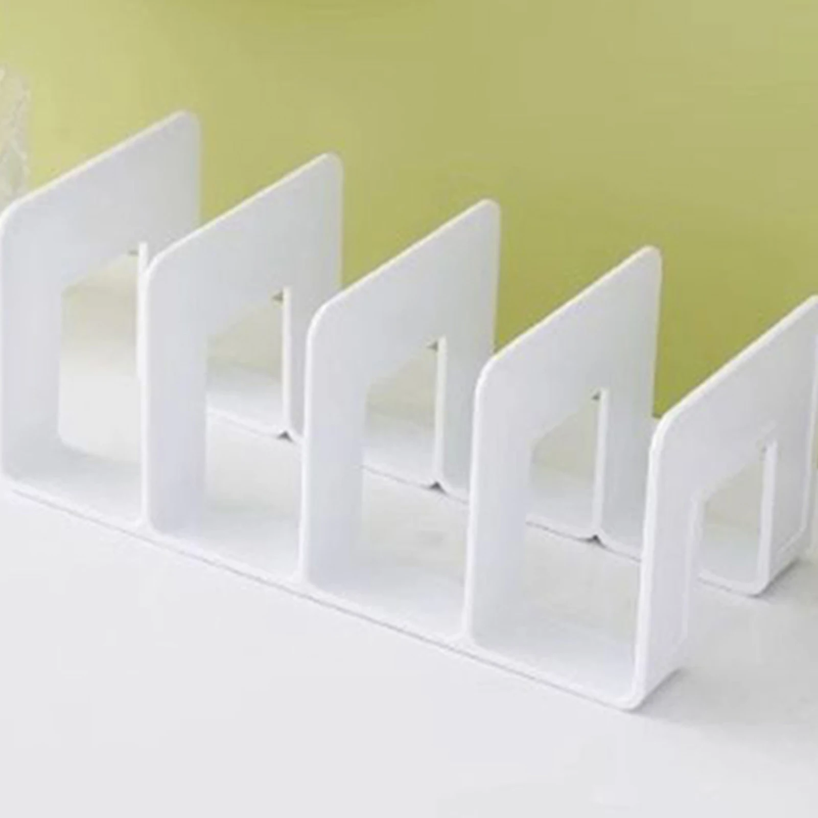 Plastic Stand Bookshelf Divider 4 Sections Book Paper Storage Dividers for Office Desktop pace