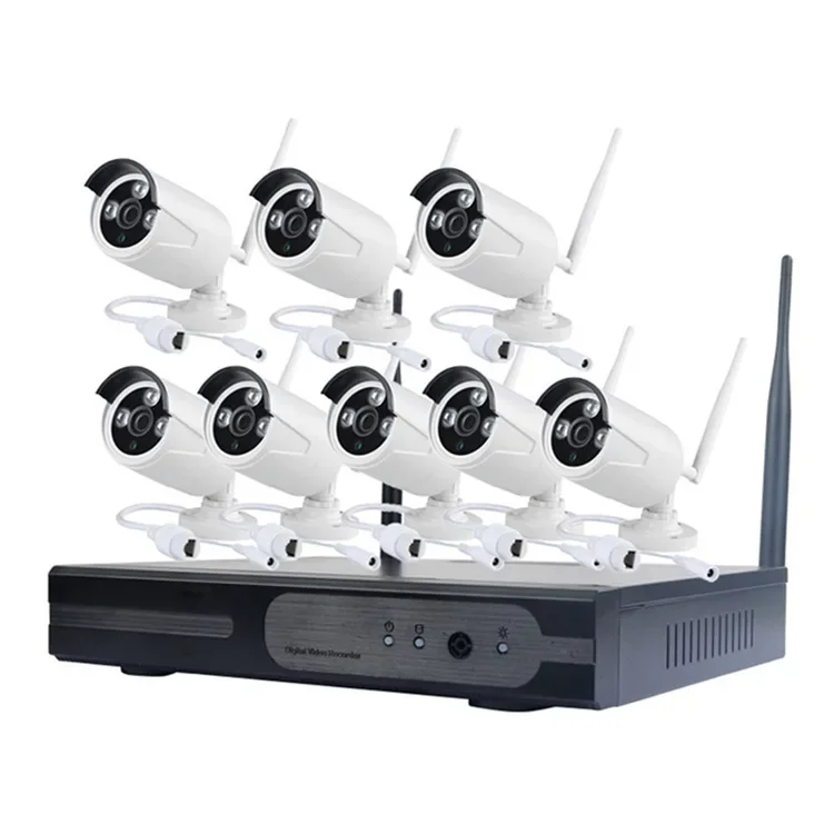 Cctv Complete Set 2mp Ip Bullet Wifi Surveillance Security Ip 5mp 3mp Outdoor Waterproof Ip System 8 Channel Wireless Nvr Kit