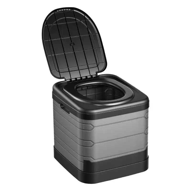 

Free Shipping-Portable Toilet, 330 lbs Load Capacity, Folding Camping Toilet for Adults, Outdoor Travel Potty with Carry Bag, Tr