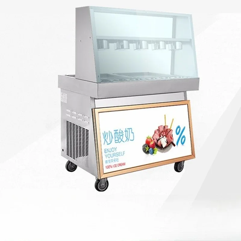 Thick cut fried ice machine Commercial fried yogurt machine, fried ice cream machine Single pot Double pot