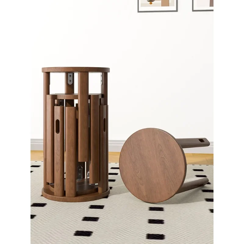 طاولة قهوة مستديرة البراز منزلية قابلة للتكديس سجلات حديثة على الطراز الصيني الجديد #1