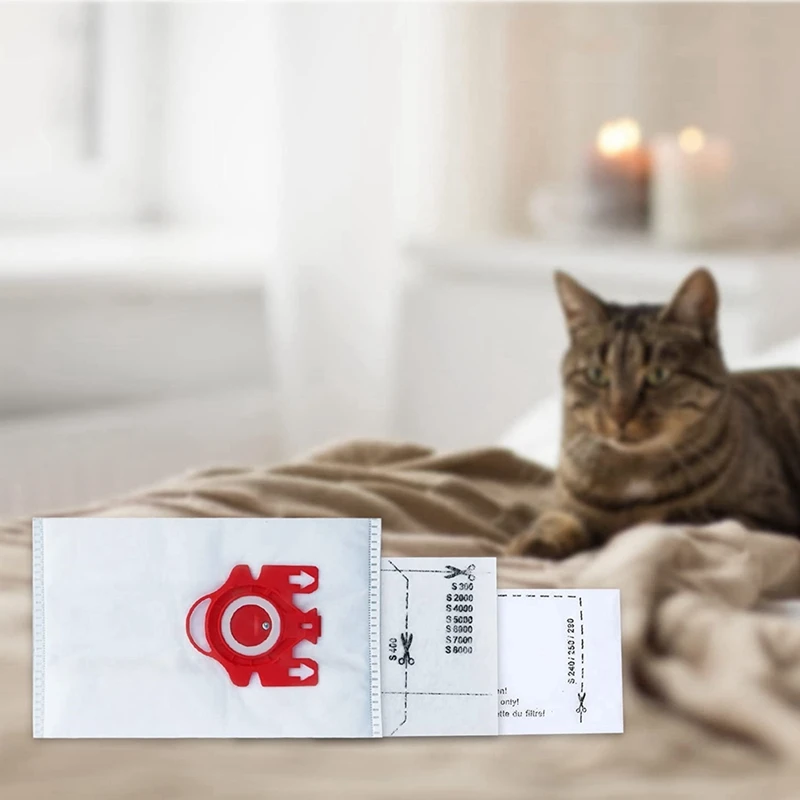 밀레 FJM 진공 백, 에어클린 3D 효율 진공 청소기용, 모터 필터 4 쌍 포함, 12 팩