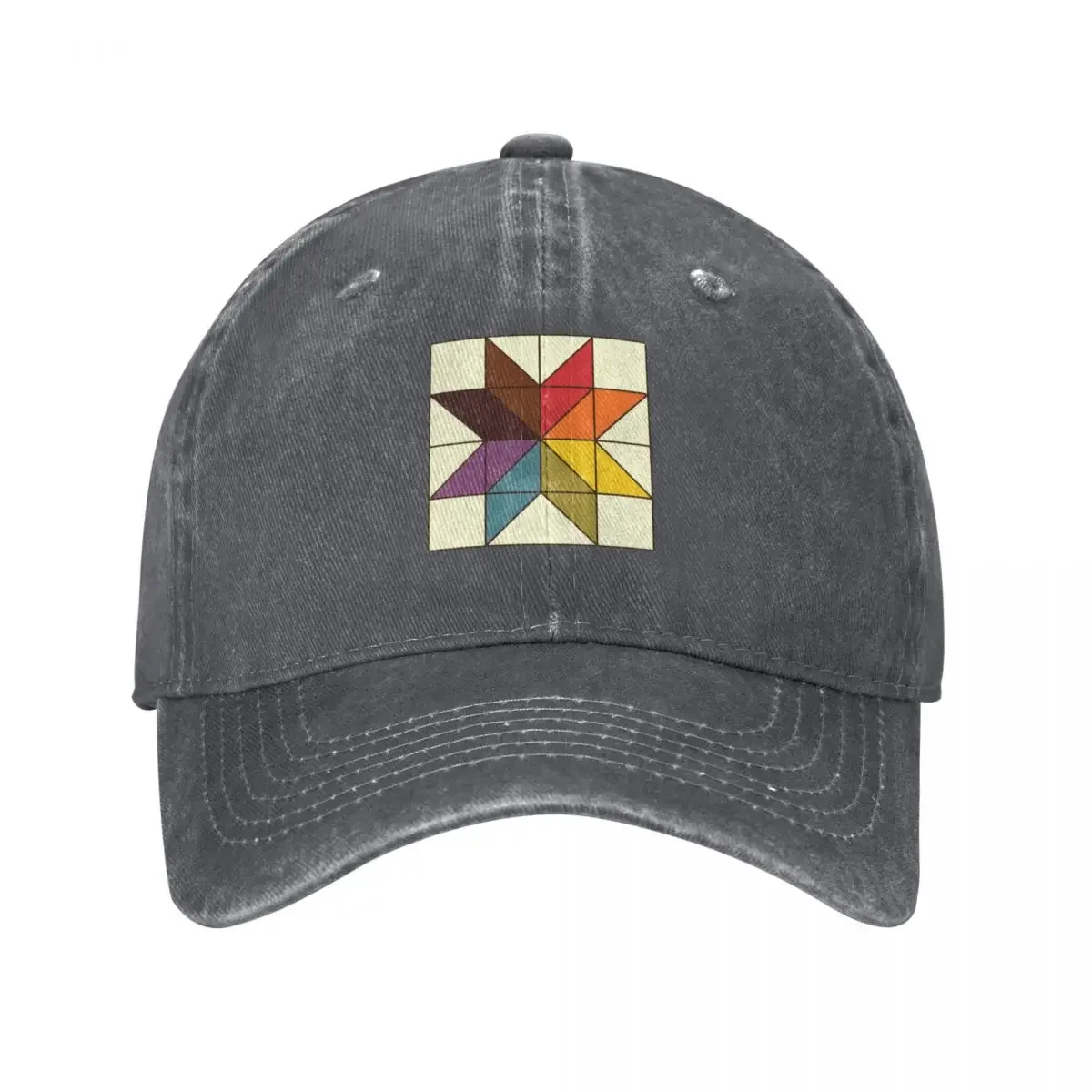 Rainbow spectrum subtle pride quilt Baseball Cap Golf Hat Trucker Cap Military Tactical Cap Beach Outing Mens Caps Women's