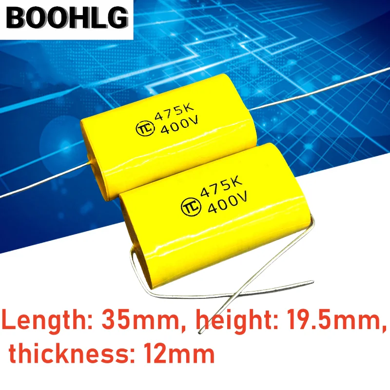 

5 шт. MKP CBB 475 4,7 мкФ 4u7 400 В осевой аудио виагра пленочный конденсатор для пирсинга