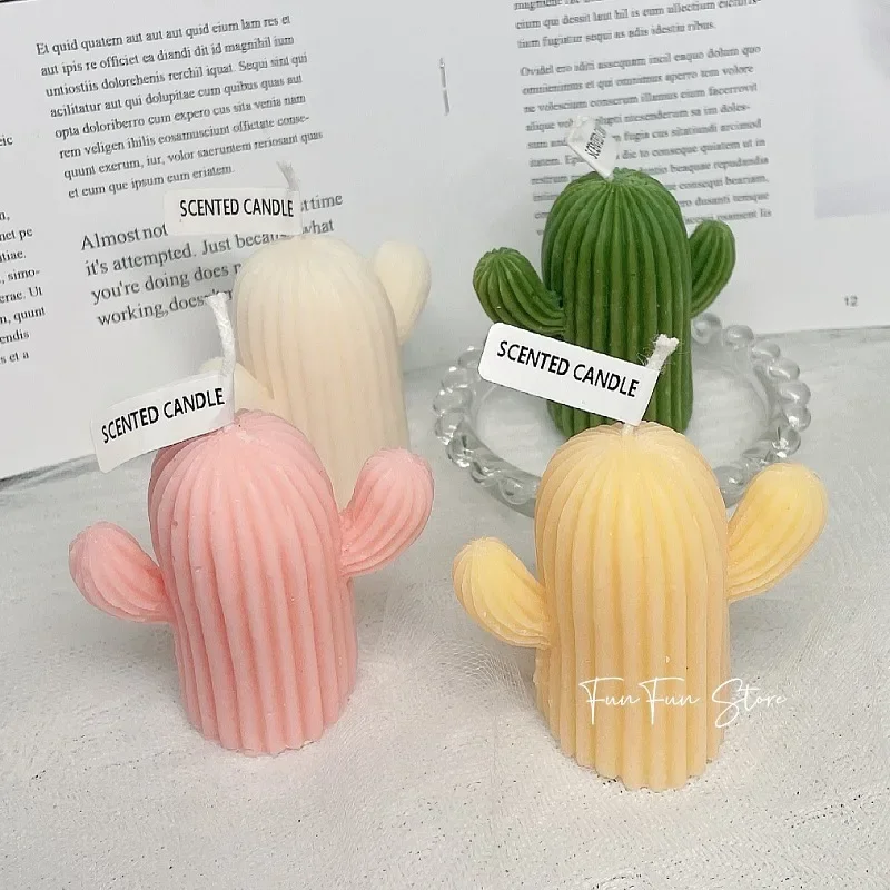 Cactus Scented Candle Silicone Mold DIY Simulation Succulent Ornaments Plaster Silicone Mold Home Decor Crafts Making Tools