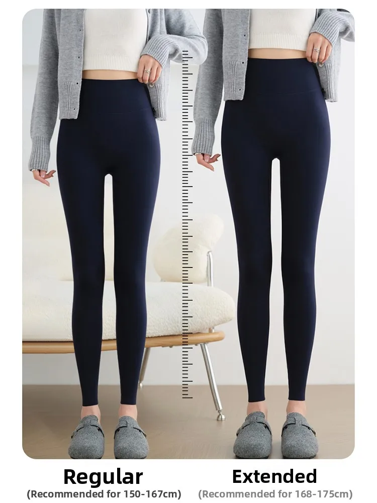 Damskie spodnie do jogi z wysokim stanem, ocieplane, przedłużone, z imitacji skóry, bawełniane spodnie, ciepła warstwa bazowa, odzież wierzchnia na jesień i zimę.