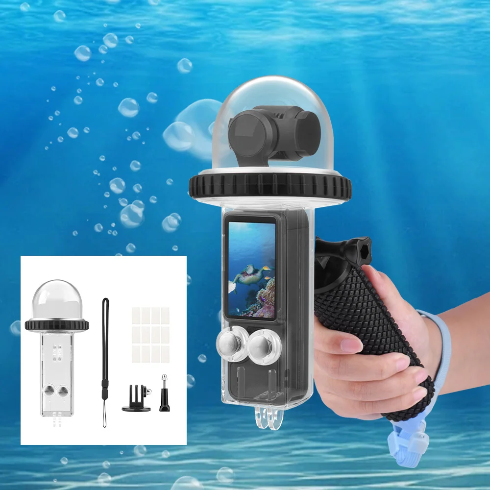 40M For Osmo Pocket 3 Waterproof Housing Case For DJI Osmo Pocket 3 Diving Protector Anti-Scratch Strap Set Gimbal Accessories