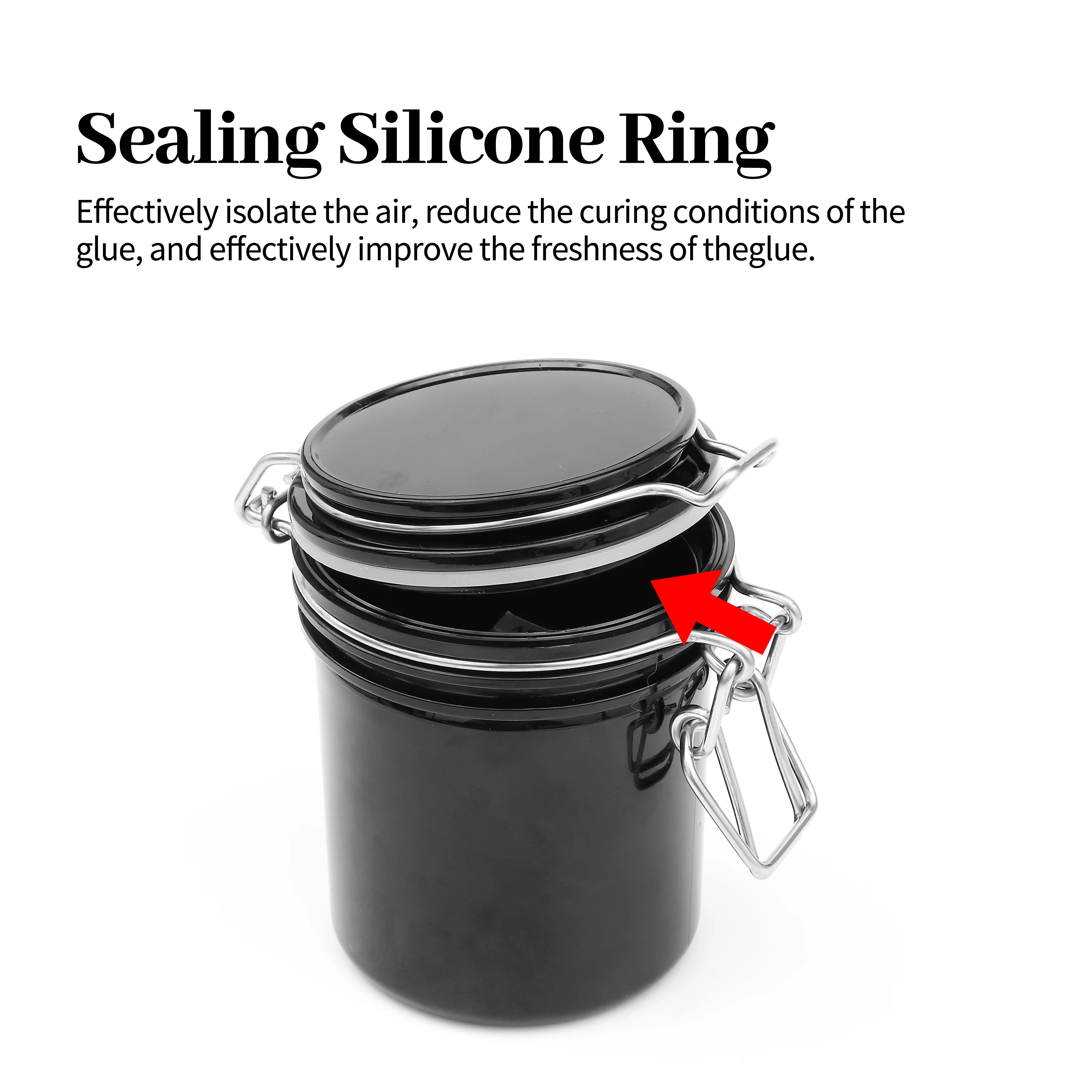 EyeLash Glue Storage Container Airtight Adhesive Holder for Eyelash Extensions Glues Hold 3 Adhesives Sealed Jar Tank Box