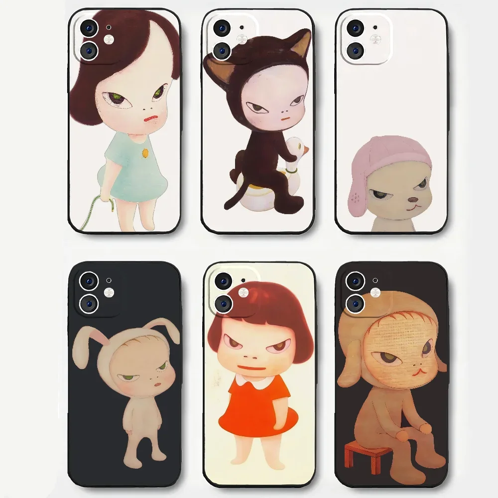 Y-Yoshitomos Nara Phone Case Silicone Soft For IPhone 16 15 14 13 12 11 Plus Pro Max Plus
