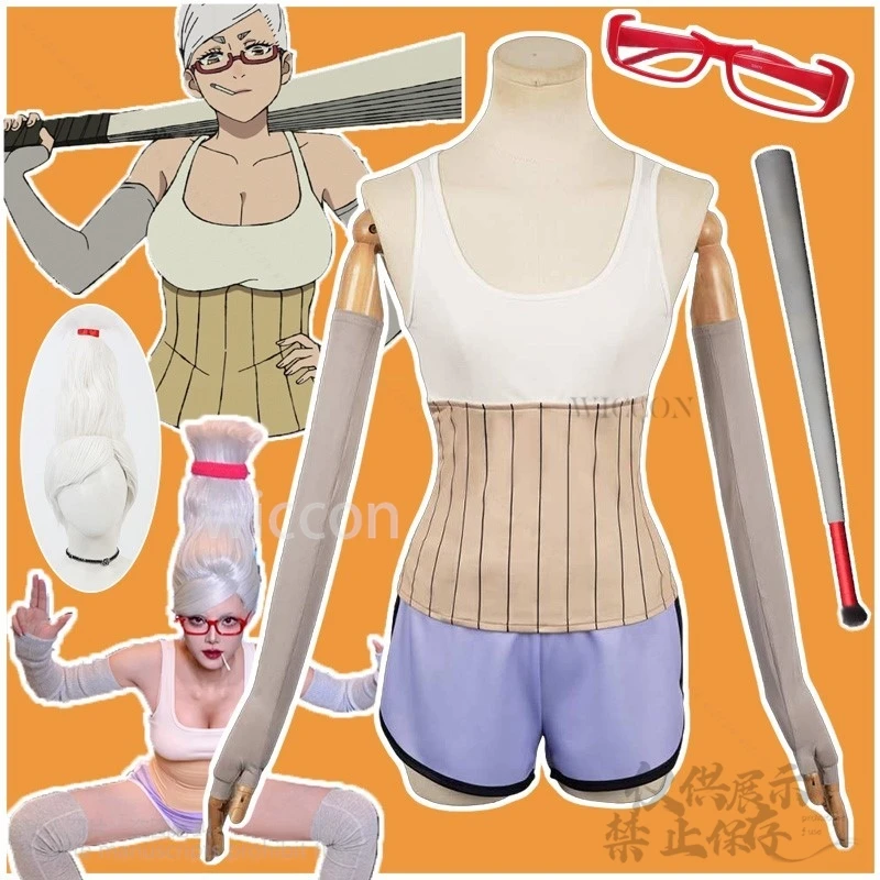 

Seiko Ayase Anime Dandadan Cosplay Women Costume Girls Sexy Jumpsuit Wig Socking Glasses Set Halloween Sexy Suit Prop Customized