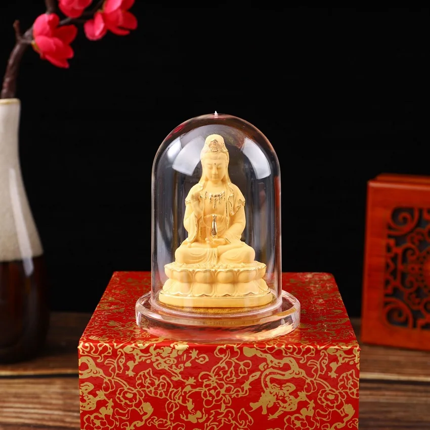 

50% off 2023 HOME Company family CAR TOP Efficacious Safety gold GUAN YIN PUSA BUDHDA ornament statue talisman