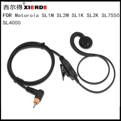 XIERDE Earhook G shape in line auricolare auricolare Mic per Motorola Radio SL1M SL1K SL1600 SL300 SL7500 SL400 SL4000 SL7550 TLK100