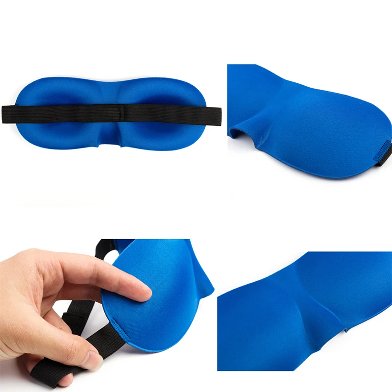 1pcs 3D Sleep Mask Soft Padded Memory Foam Block out Light Night Blindfold Eye Shade Sleep Accessory