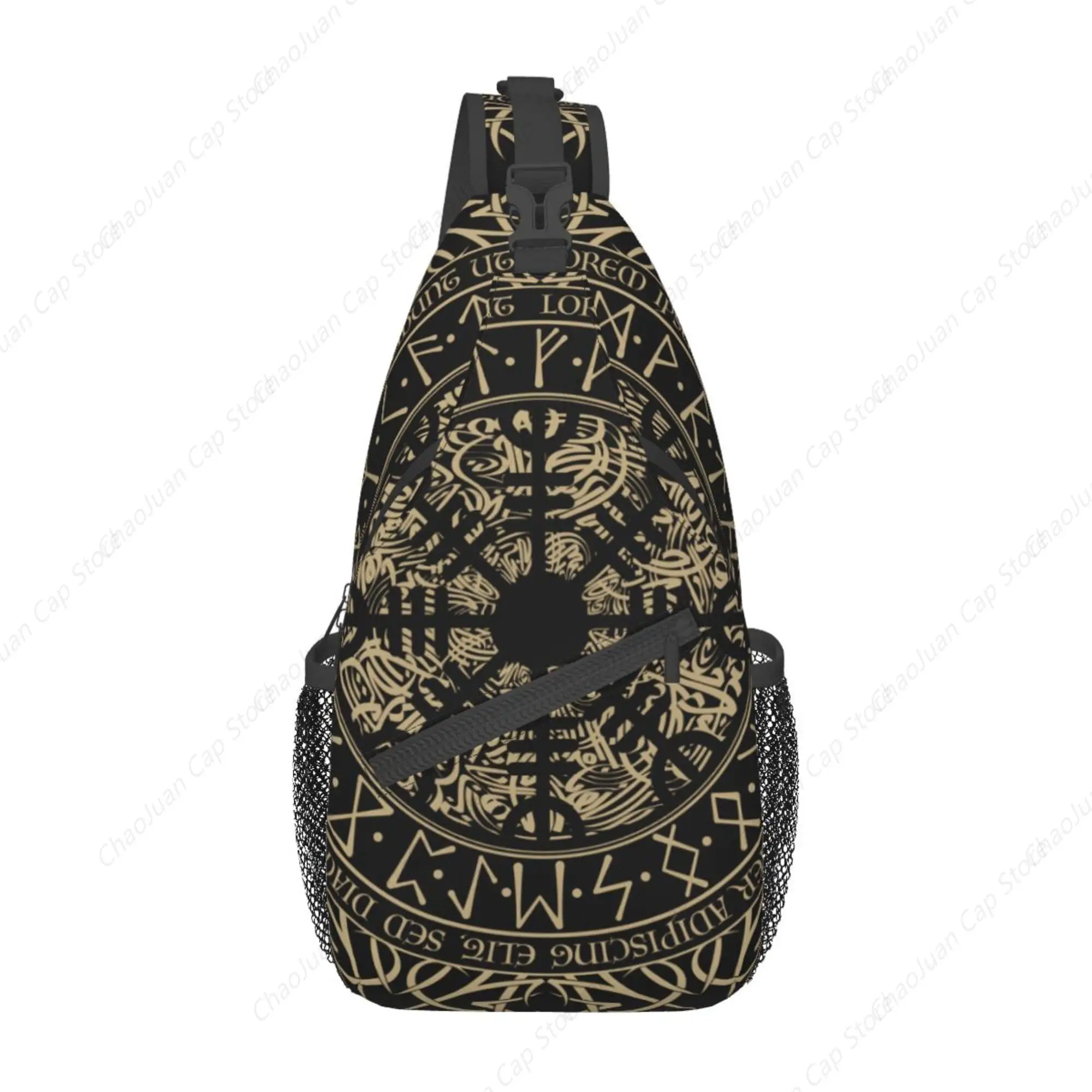 

Компактный рюкзак через плечо с принтом Norse Viking Rune Compass | Противоугонная конструкция для путешествий, пеших прогулок на открытом воздухе
