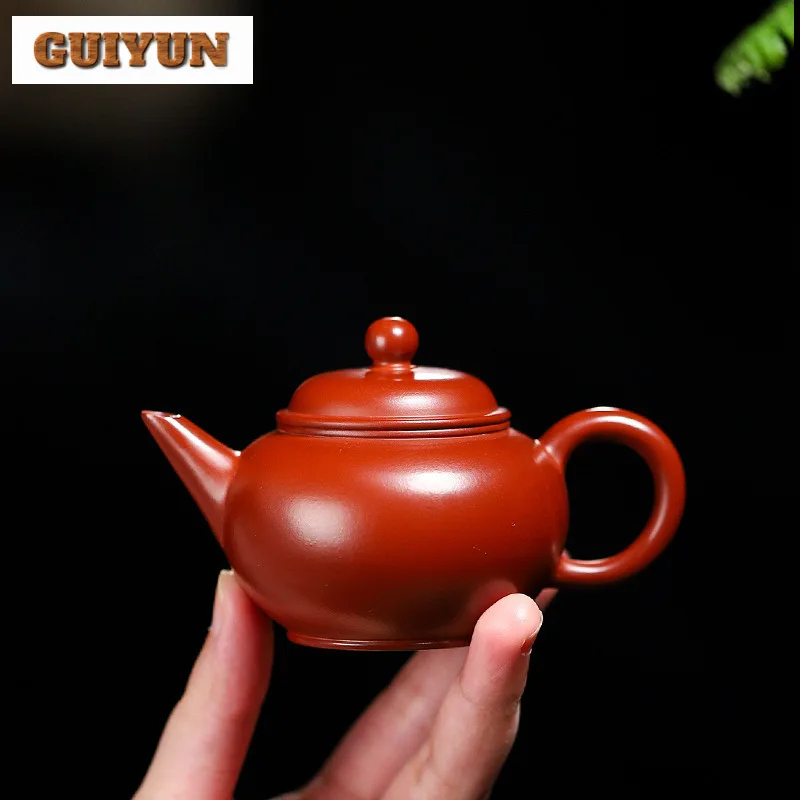 

90ml Ancient Yixing Purple Clay Teapots Handmade Pot Raw Ore Dahongpao Mud Kettle With Filter Chinese Zisha Tea Set Collection