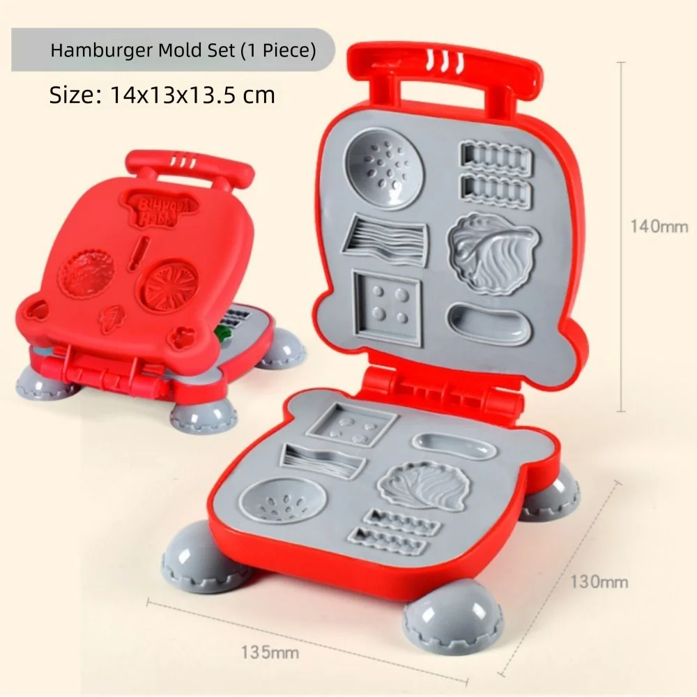 Moldes de argila multicoloridos, conjunto de brinquedos, máquina de macarrão de plástico, simulação de brinquedos de cozinha, máquina de sorvete, acessórios diy